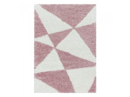 Kusový koberec Tango shaggy 3101 rose (Varianta Kruh průměr 200 cm)