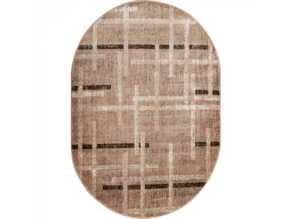 Kusový koberec Rave ovál 24009 133 hnědý (Varianta 120x170 cm ovál)
