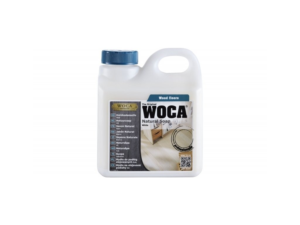 WOCA - Mýdlo na dřevěné olejované podlahy - bílé - 1 L