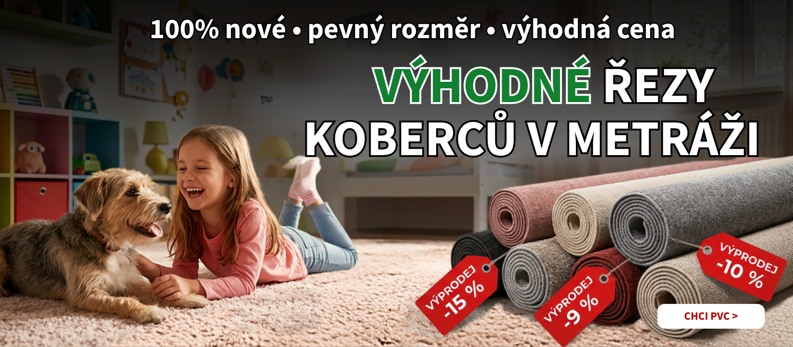 Výhodné řezy - metráž 2026 PVC