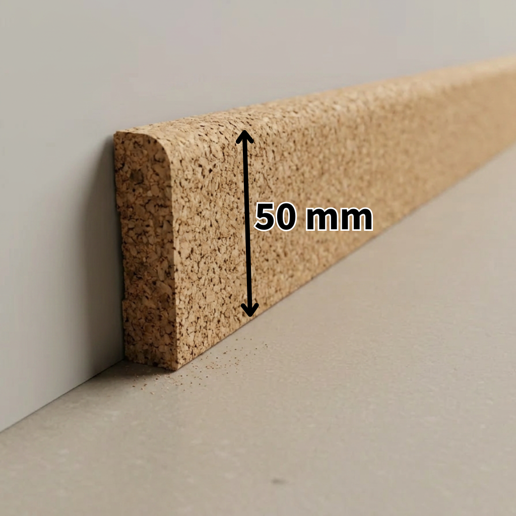 Obvodová lišta korková 8x50x900mm lemovací