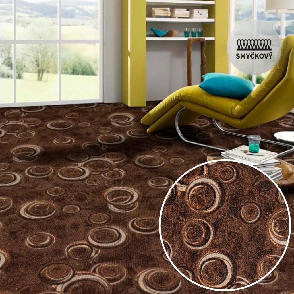 Koberec metráž Breno DROPS /filc 43 (Šířka 4 m)