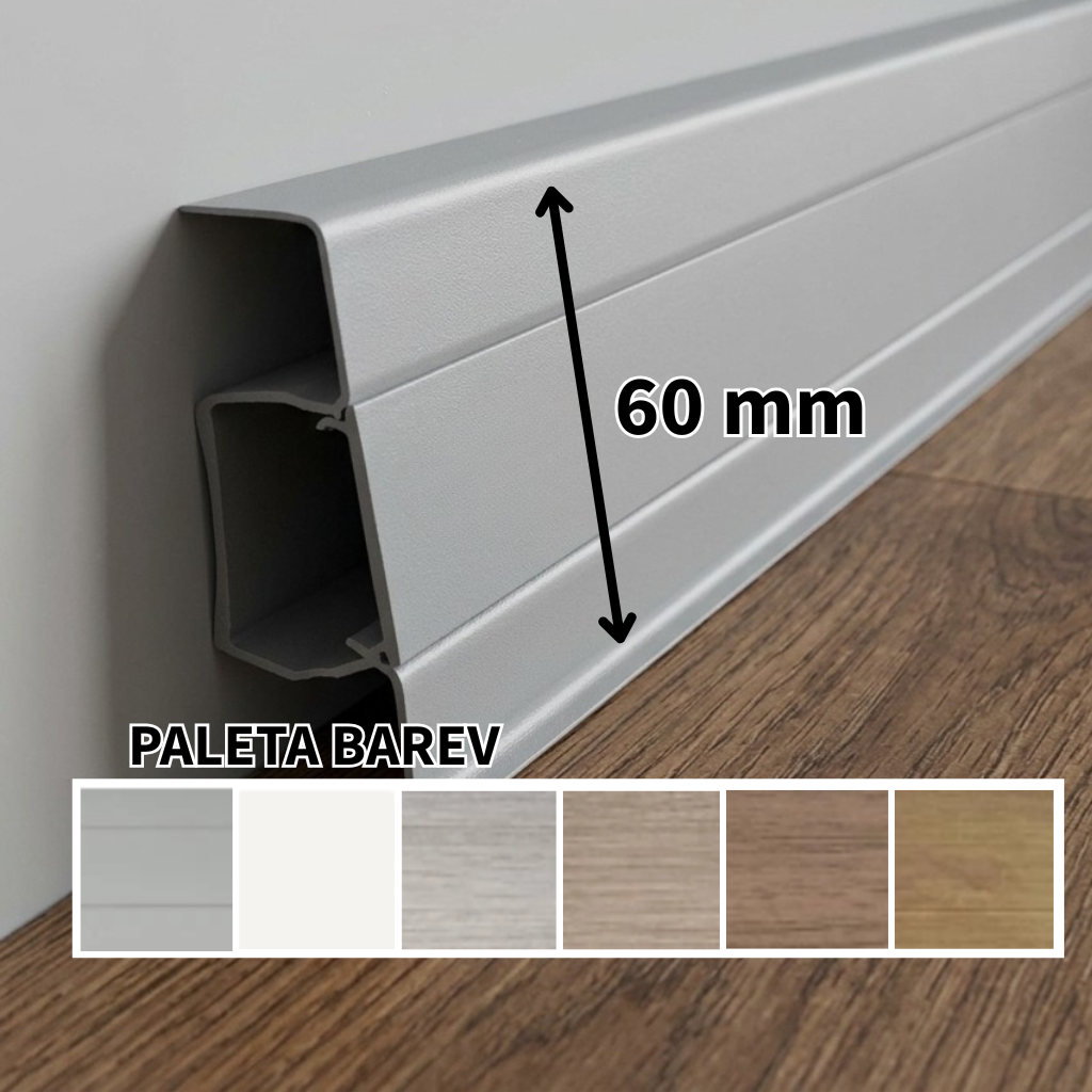 Obvodová lišta SLK60 Q 60x21,5x2500 mm