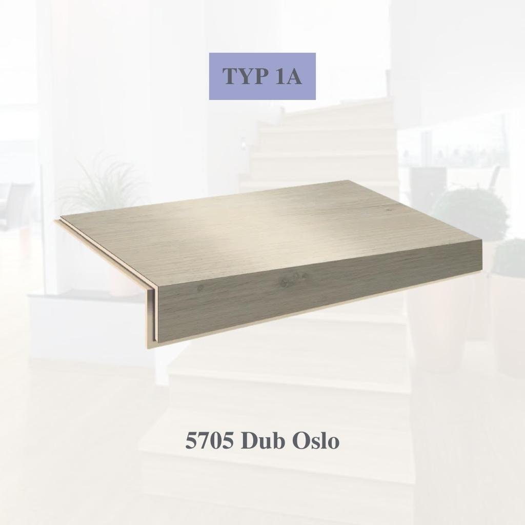 Vinylové schody OBJECTLINE 5705 Dub Oslo (Varianta Lamela Střed, 1235 x 305 mm)