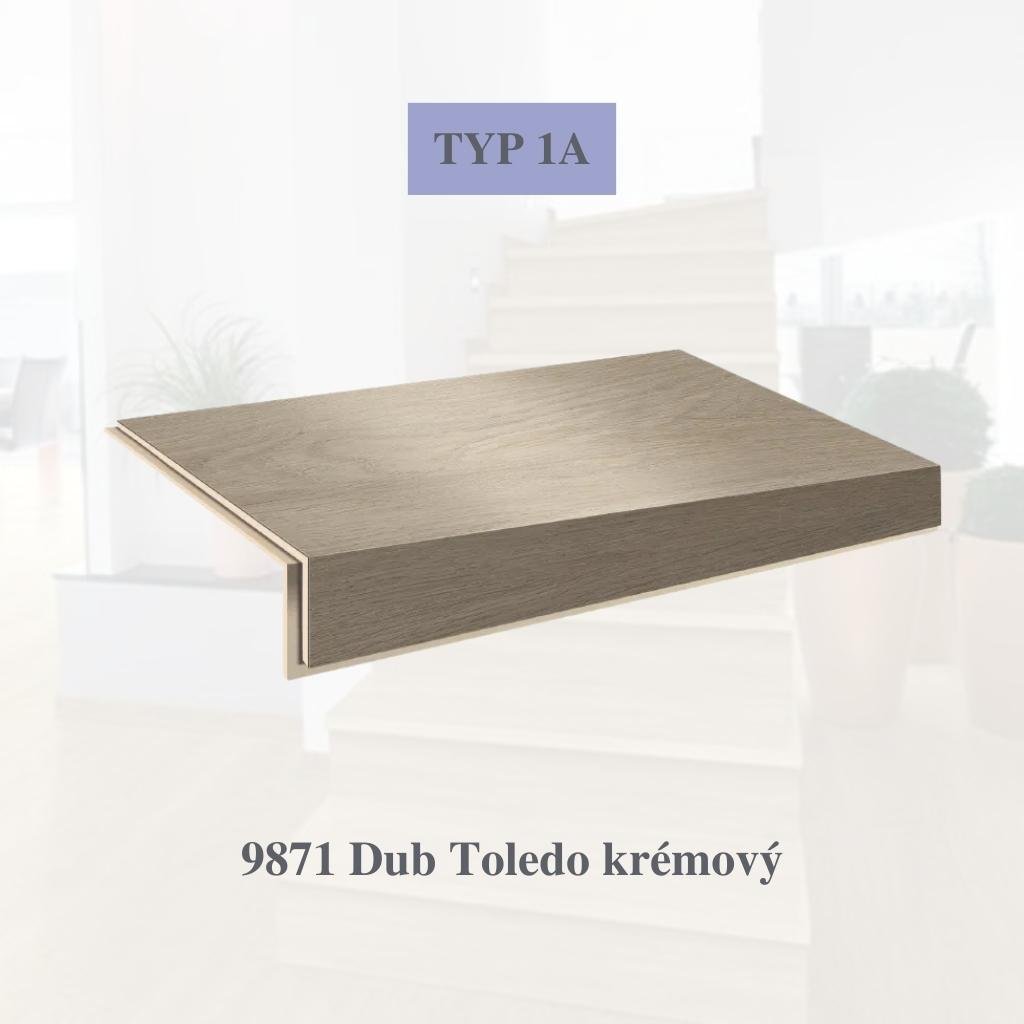 Vinylové schody OBJECTLINE 9871 Dub Toledo krémový (Varianta Lamela Střed, 1235 x 305 mm)