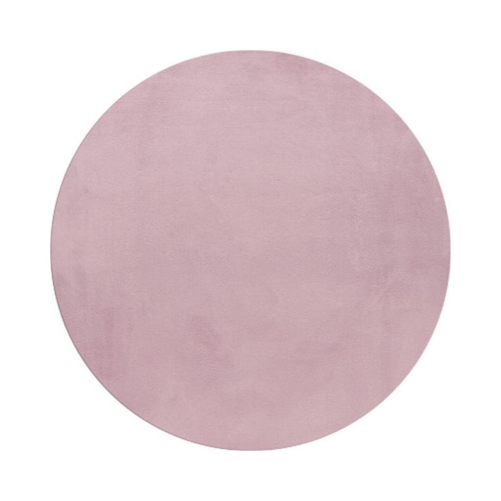 POUFFY 5100 ROSE KRUH, do obýváku, do ložnice, vysoký vlas, pod konferenční stolek