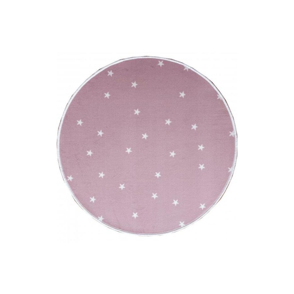 Kusový koberec Hvězdička růžová kruh