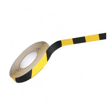 Protiskluzová páska černo - žlutá, š.25mm, d.5m