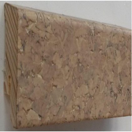115015 obvodova lista korkova 16x40x2500mm kremova lak