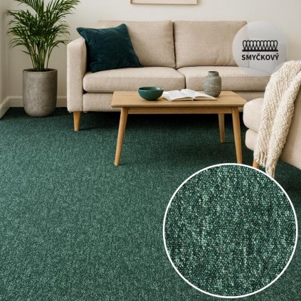 Koberec metráž LYON zelená /AB 41