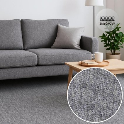 Koberec metráž LYON šedá /AB 75