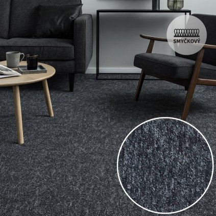 Koberec metráž LYON antracit /AB 77