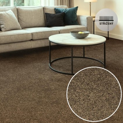 Koberec metráž SWINDON hnědá duotex 47