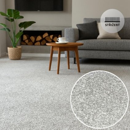 Koberec metráž SWINDON šedá duotex 95