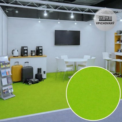 Obkladový (výstavní) koberec Revexpo 1323 (jasně zelený)