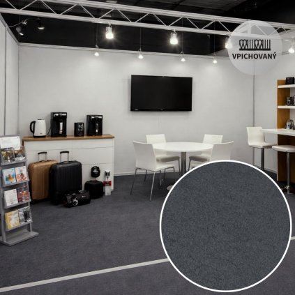 Obkladový (výstavní) koberec Revexpo 1720 (tm. šedý)