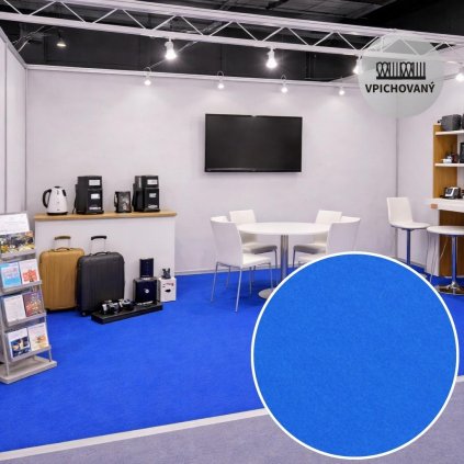 Obkladový (výstavní) koberec Revexpo 1969 (modrý)