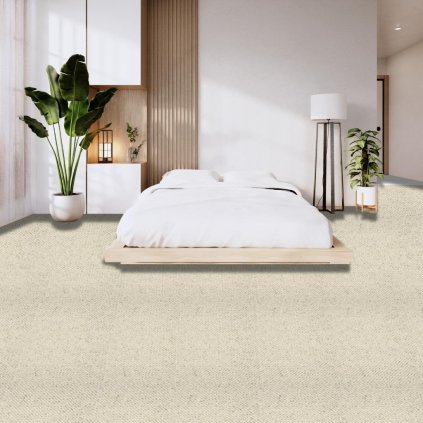 vlneny koberec vlna podklad AB přírodní materiál barva bílá ALFAWOOL 86 interier