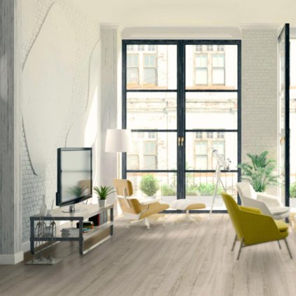 zatezovy vinyl v metrazi pvc odolne prakticke pouziti skoly byty dekor prkna barva seda bezova EXTREMTEX 33 64 interier
