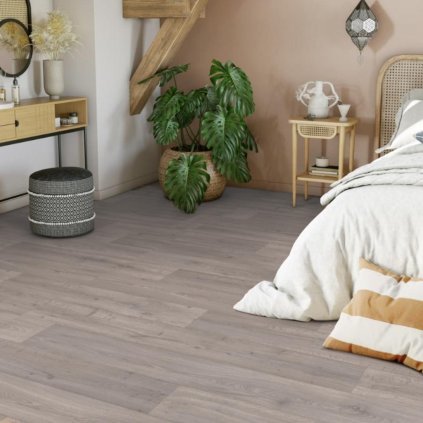 zatezove pvc lino kvalitni snadna udrzba filcovy podklad vzor prkna povrchova uprava PUR barva seda bezova VIVATEX 33 50 interier