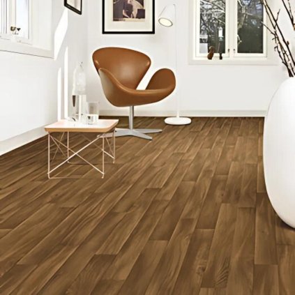 levne bytove pvc s filcem PUR pouziti obyvak detsky pokoj vzor prkna barva hneda BROTEX 33 18 interier
