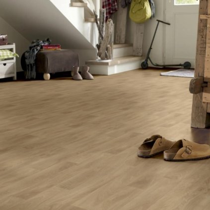 zatezove pvc lino kvalitni snadna udrzba filcovy podklad vzor prkna povrchova uprava PUR barva hneda bezova VIVATEX 33 54 interier