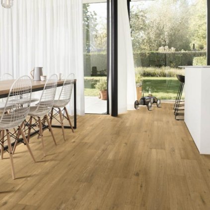 zatezove pvc lino kvalitni snadna udrzba filcovy podklad vzor prkna povrchova uprava PUR barva hneda VIVATEX 33 55 interier
