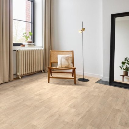 zatezove pvc lino kvalitni snadna udrzba filcovy podklad vzor prkna povrchova uprava PUR barva bezova VIVATEX 33 56 interier