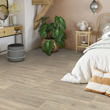 zatezove pvc lino kvalitni snadna udrzba filcovy podklad vzor prkna povrchova uprava PUR barva seda hneda VIVATEX 33 48 interier