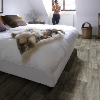 pvc lino s filcem zátěžové odolné vzor prkna sire 4m 5m barva seda bezova NOVATEX 33 941 interier