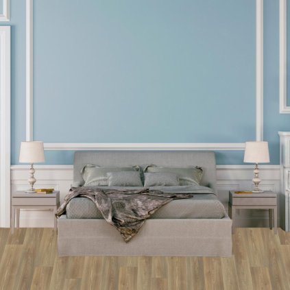 bytové pvc zatezove podlaha vzor prkna povrchova uprava PUR třída zátěže 23 31 41 barva světle hnědá béžová BLACKTEX Columbian Oak 692M interier