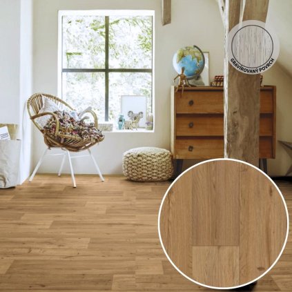 PVC podlaha ICONIK 280T Fumed oak light brown