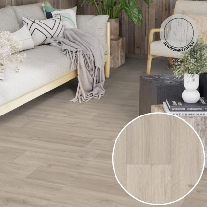 PVC podlaha ICONIK 280T Fumed oak grey beige