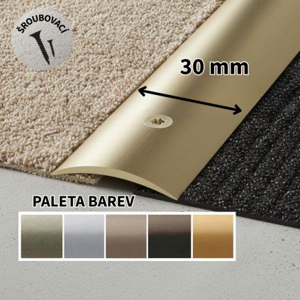 A 03 PŘECHODOVÉ LIŠTY - ŠROUBOVACÍ, šíře 30 mm