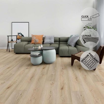 Vinylová podlaha DP 9870 Dub Costa pískový, béžová, světle hnědá