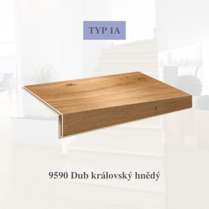 Vinylové schody ECOLINE 9590 Dub královský hnědý EIR