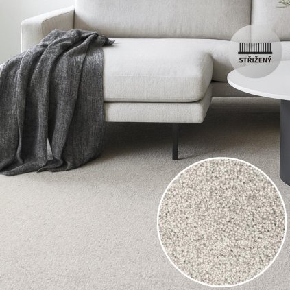 Metrážový koberec PONZA 34183 šedá