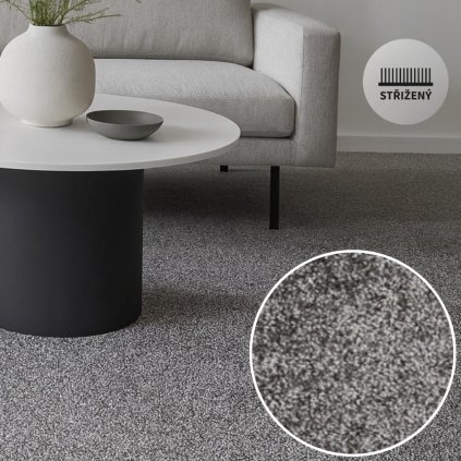 Metrážový koberec PONZA 34883 tmavošedá