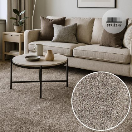 Metrážový koberec VERMONT 90 hnedá