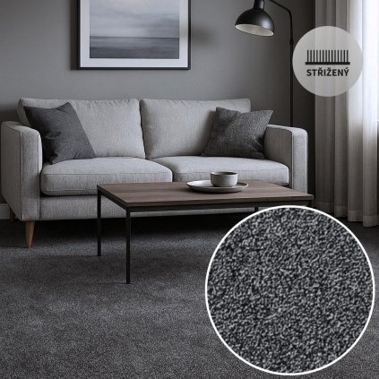 Metrážový koberec VERMONT 177 antracit