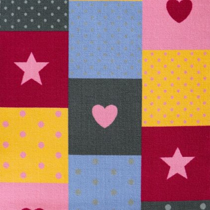 Detsky koberec smyčkový bytový podklad filc barva vícebarevná FANCY 01
