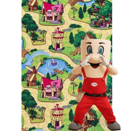 Kusový koberec POHÁDKOVÁ VESNICE (1)