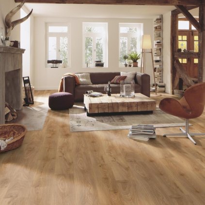 plovoucí podlahy dub laminát zátěžová třída 23 32 lamela multiclic MEISTER LD 150 Dub Woodend 7014 interier