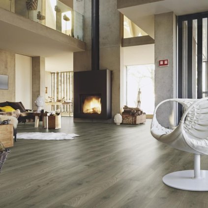 plovoucí podlaha dub šedý laminát zátěžová třída 23 32 lamela multiclic MEISTER LD 150 Dub krémově šedý 7005 interier