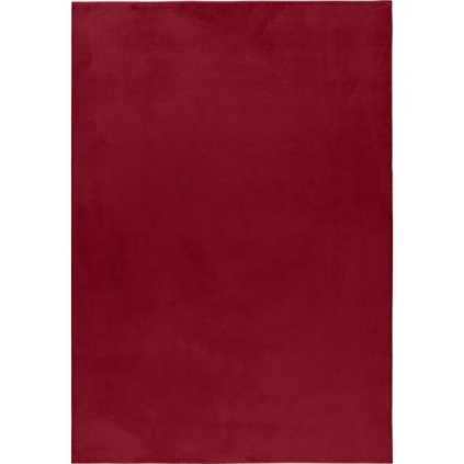 POUFFY 5100 RED, do obýváku, do ložnice, vysoký vlas, pod konferenční stolek