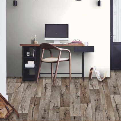 bytove pvc linoleum imitace dřeva vzor prkna barva bezova hneda MAXIMA PLUS Hunter Oak S39 interier