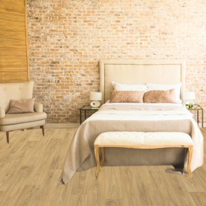 bytové lino pvc moderni krytina pouziti loznice trida zateze 21 imitace dřeva vzor prkna barva hnědá FLOORTEX Copenhagen 554 interier