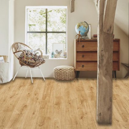 bytové lino pvc moderni krytina pouziti loznice trida zateze 21 imitace dřeva vzor prkna barva hneda FLOORTEX Helsinki 536 interier