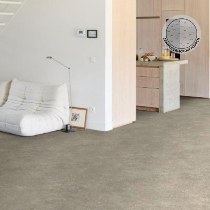 vinyl v metráži PUR úprava snadná údržba pouziti bytove komercni dekor beton barva bezova seda SILENTEX X 2700 ECHOTEX X 41 00 interier