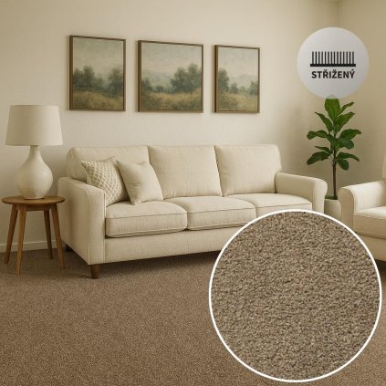 Java 90 Ekologické certifikace: GUT, A+, Modrý anděl, Indoor AIR GOLD Filcová podložka – lepší izolace a komfort hnědý koberec